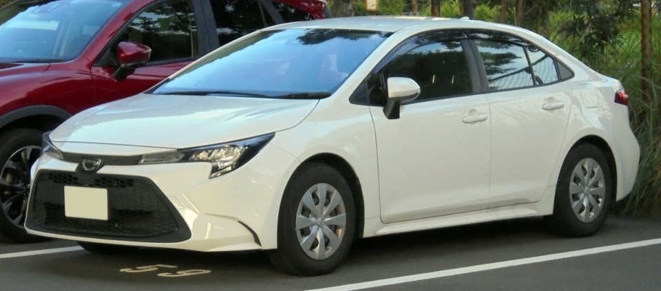 A white Toyota Corolla, a representative photo